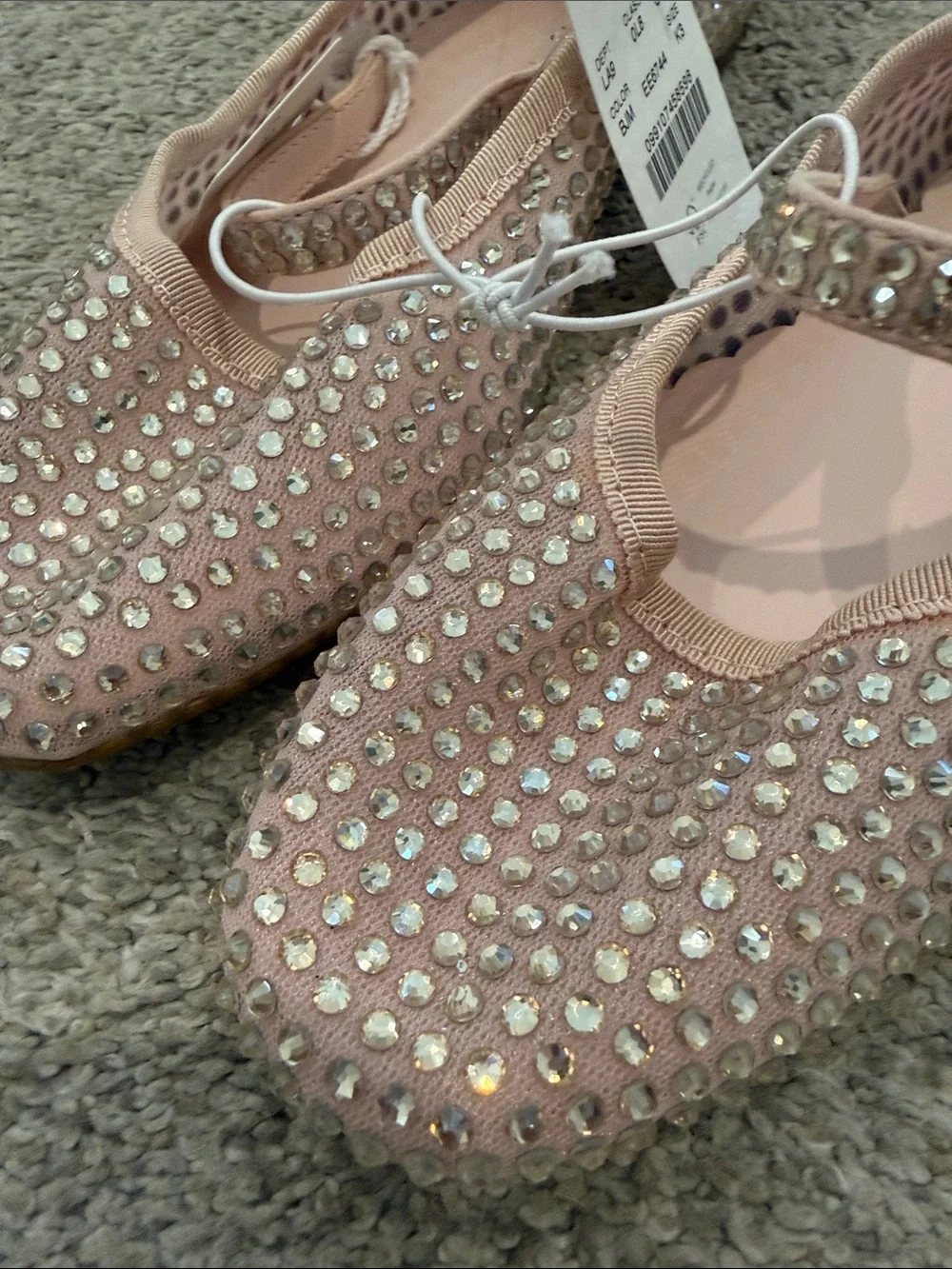 J. Crew Pink Crystal Mary Jane Flats for Kids